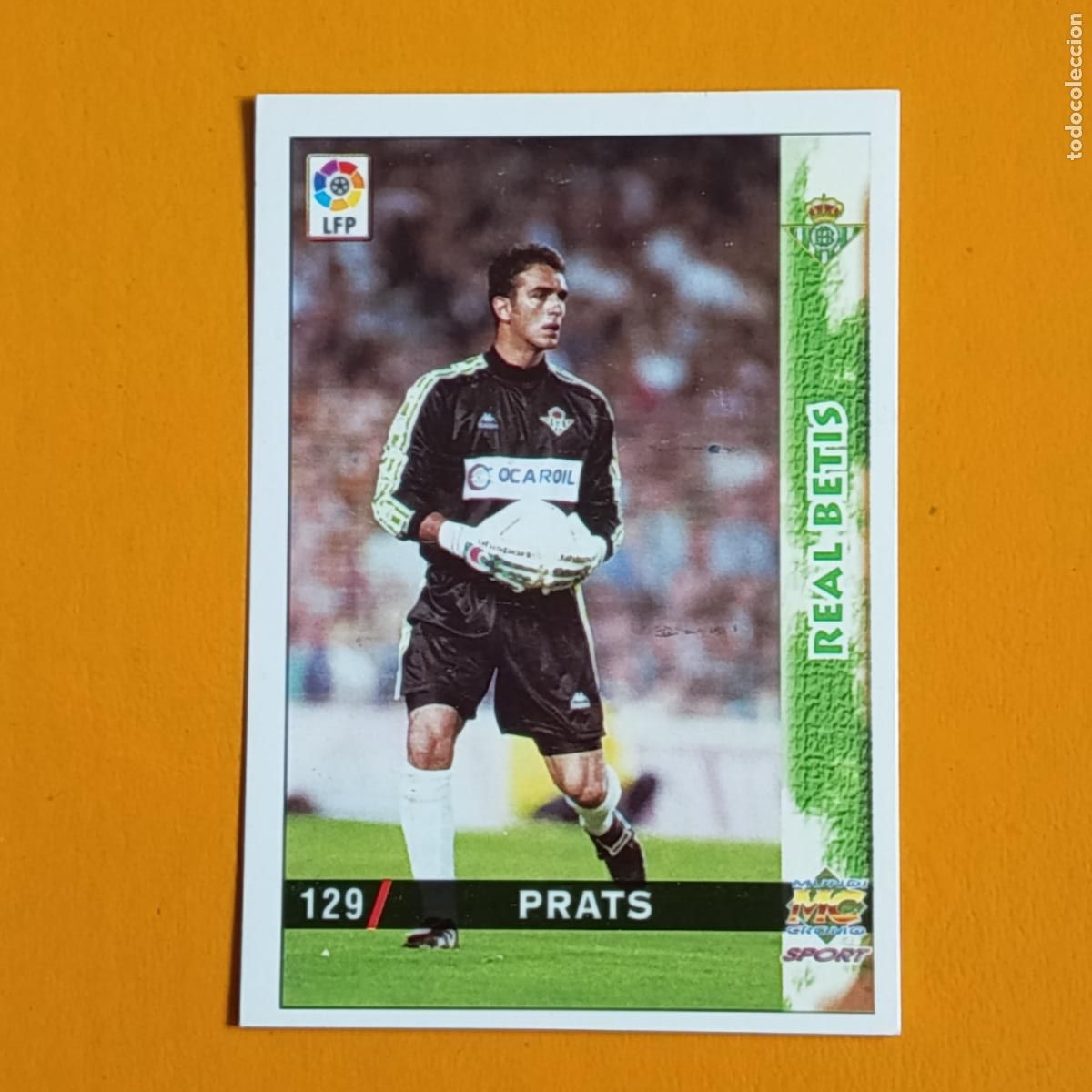 Cromos de F&uacute;tbol: 129 PRATS. REAL BETIS. LAS FICHAS DE LA LIGA 98-99. MUNDICROMO