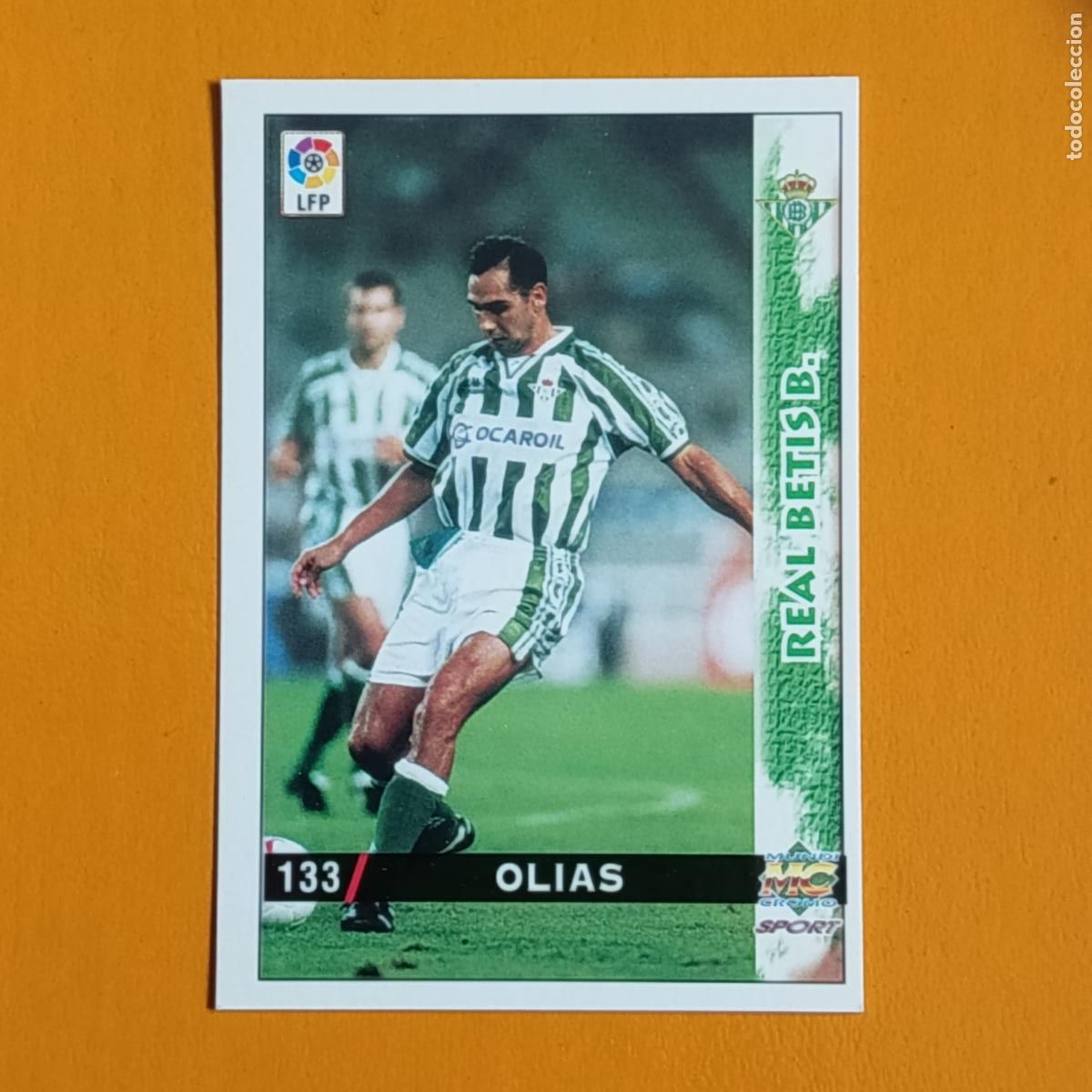 Cromos de F&uacute;tbol: 133 OLIAS. REAL BETIS. LAS FICHAS DE LA LIGA 98-99. MUNDICROMO