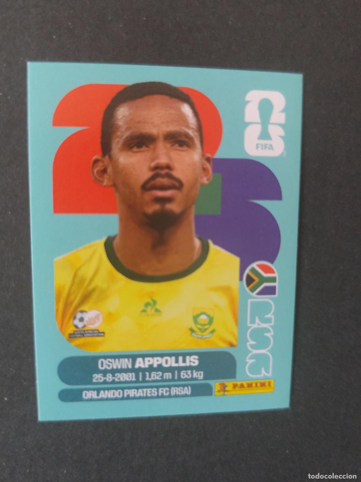 Cromos de F&uacute;tbol: RSA20 OSWIN APPOLLIS 20 SUD&Aacute;FRICA MUNDIAL FIFA WORLD CUP 2026 STICKER PANINI SIN PEGAR