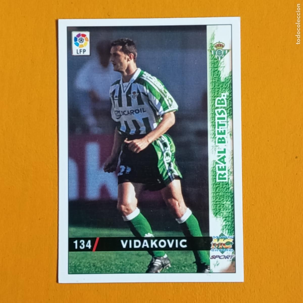 Cromos de F&uacute;tbol: 134 VIDAKOVIC. REAL BETIS. LAS FICHAS DE LA LIGA 98-99. MUNDICROMO