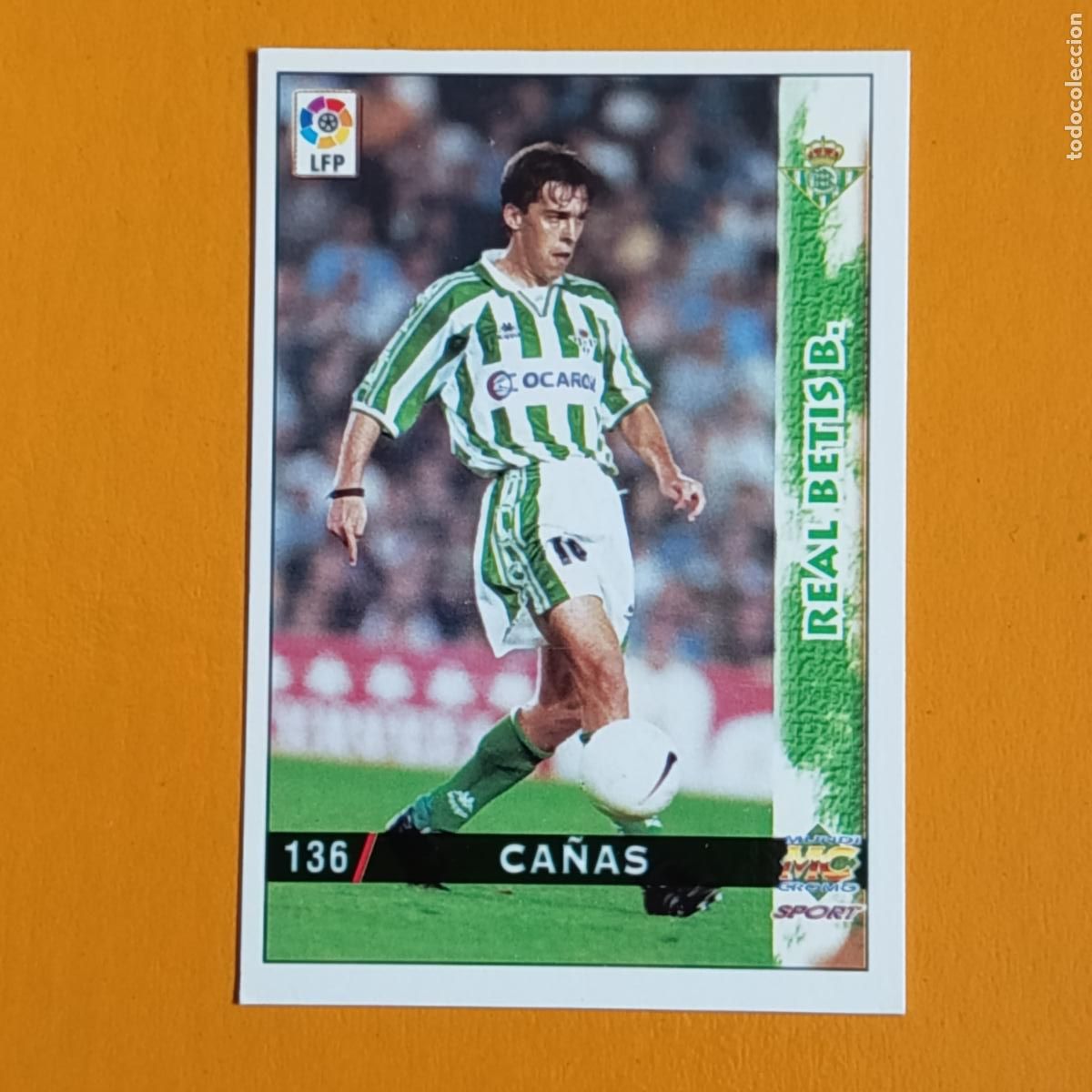 Cromos de F&uacute;tbol: 136 CA&Ntilde;AS. REAL BETIS. LAS FICHAS DE LA LIGA 98-99. MUNDICROMO