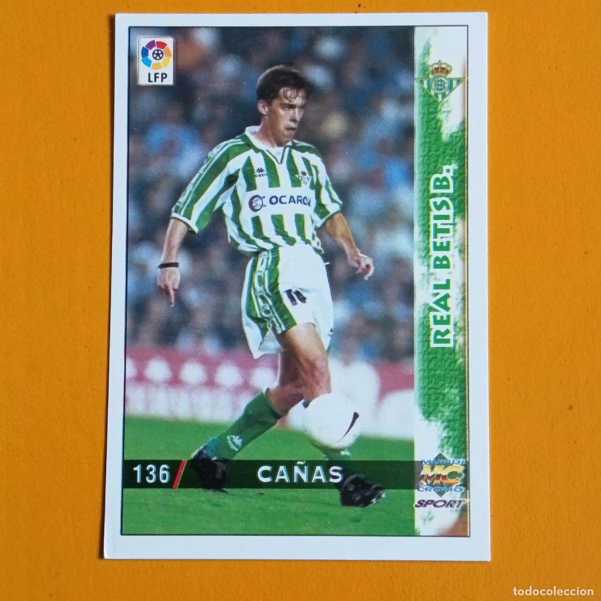 Cromos de F&uacute;tbol: 136 CA&Ntilde;AS. REAL BETIS. LAS FICHAS DE LA LIGA 98-99. MUNDICROMO