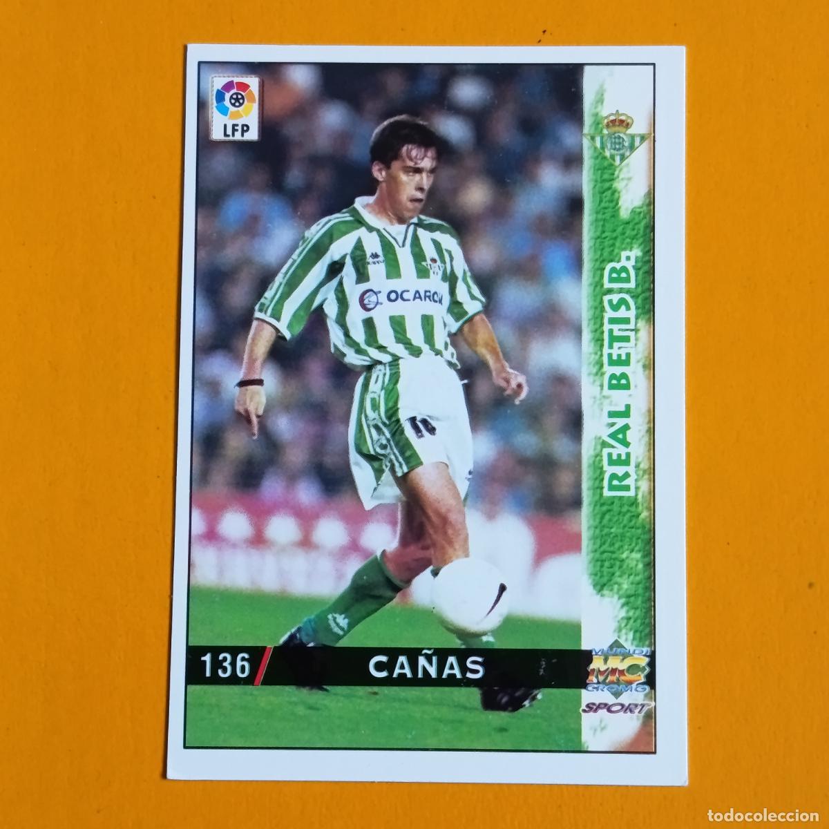 Cromos de F&uacute;tbol: 136 CA&Ntilde;AS. REAL BETIS. LAS FICHAS DE LA LIGA 98-99. MUNDICROMO