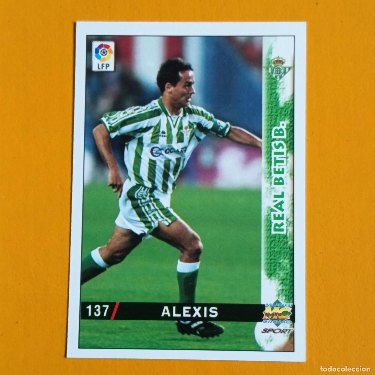Cromos de F&uacute;tbol: 137 ALEXIS. REAL BETIS. LAS FICHAS DE LA LIGA 98-99. MUNDICROMO