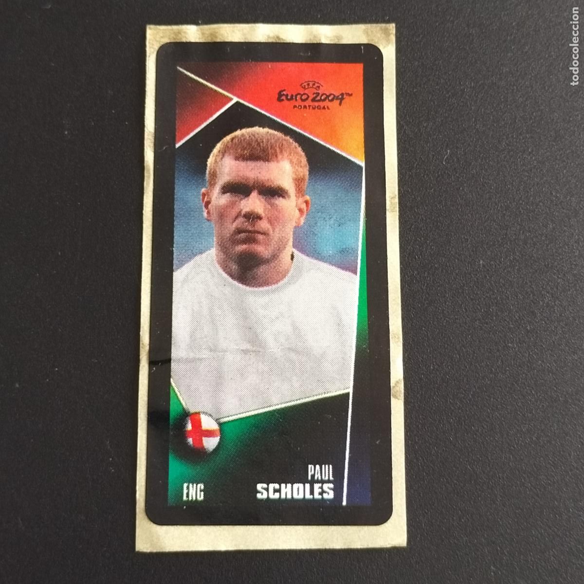 Cromos de F&uacute;tbol: CHICLES 94 PAUL SCHOLES INGLATERRA MINI STICKER EUROCOPA FUTBOL PORTUGAL 04 EURO 2004 EURO2004
