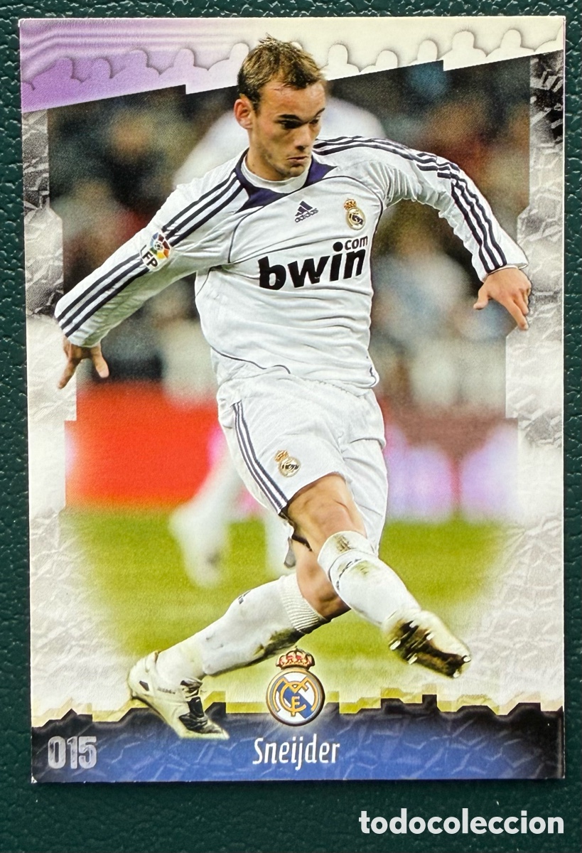 Football Stickers: 15 SNEIJDER REAL MADRID FICHAS ALBUM MUNDICROMO 2008 2009 08 09