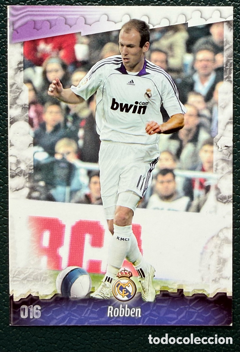 Cromos de F&uacute;tbol: 16 ROBBEN REAL MADRID FICHAS ALBUM MUNDICROMO 2008 2009 08 09