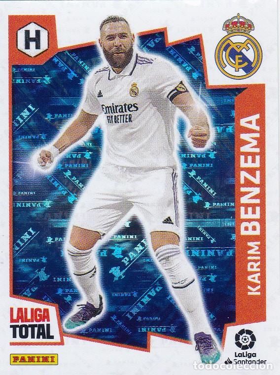 Cromos de F&uacute;tbol: LALIGA TOTAL 2022-23 * BENZEMA N&ordm; 444 H&Eacute;ROES * NUEVO DE SOBRE (A-8)