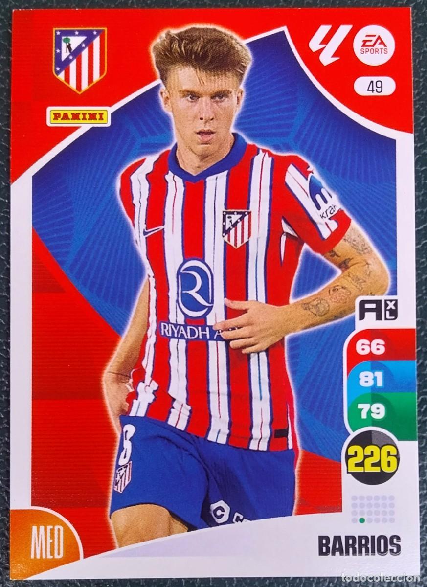 Cromos de F&uacute;tbol: 49 BARRIOS ATLETICO DE MADRID FICHAS ALBUM ADRENALYN XL 2024 2025 24 25