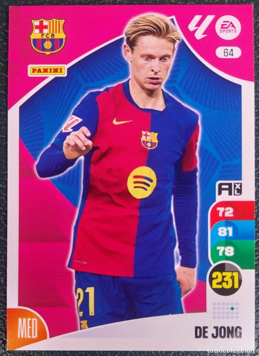 Cromos de F&uacute;tbol: 64 DE JONG FC BARCELONA FICHAS ALBUM ADRENALYN XL 2024 2025 24 25