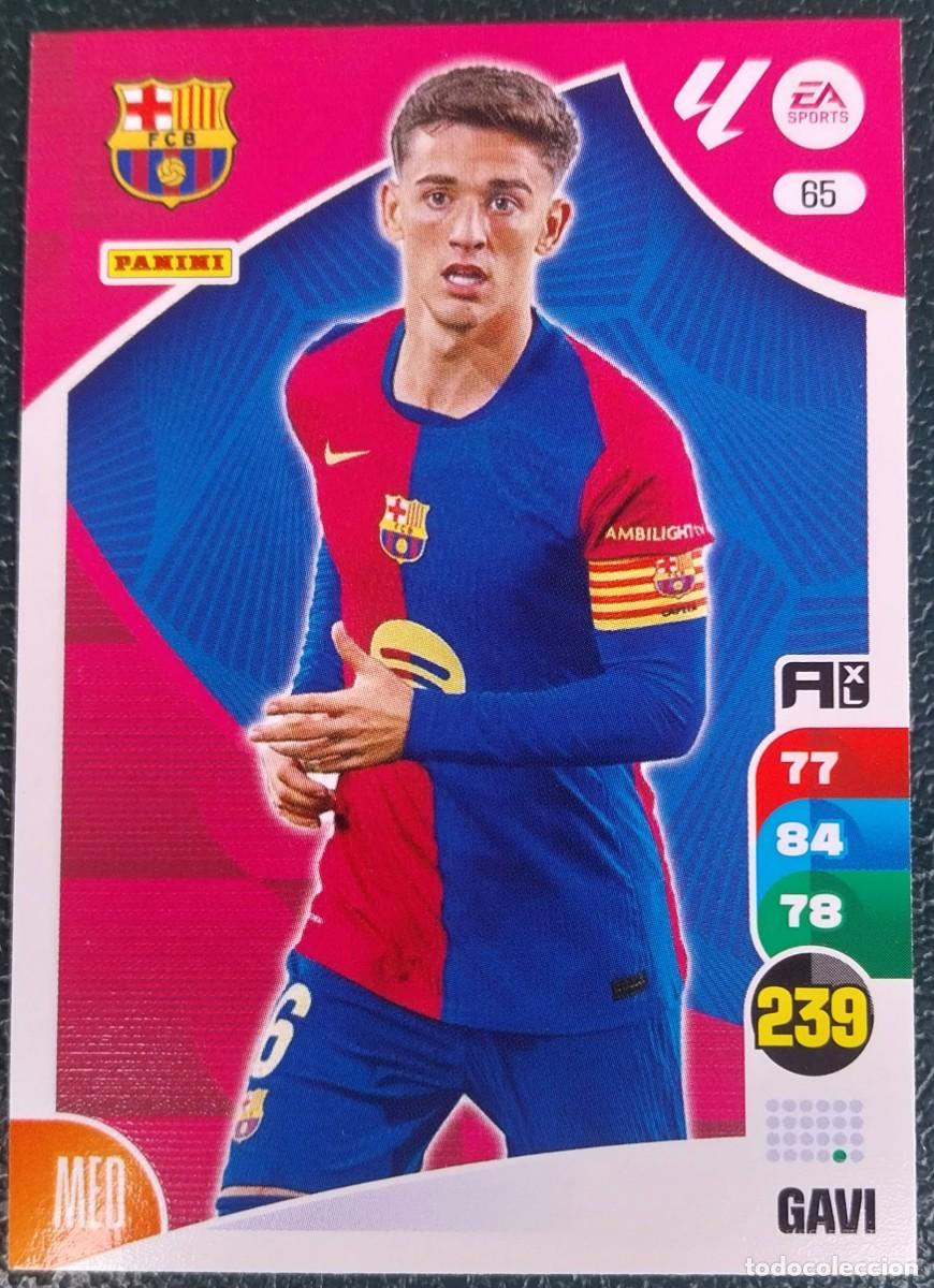 Cromos de F&uacute;tbol: 65 GAVI FC BARCELONA FICHAS ALBUM ADRENALYN XL 2024 2025 24 25