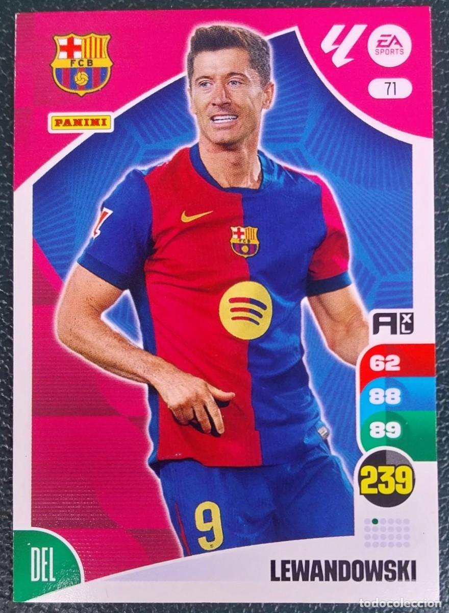 Cromos de F&uacute;tbol: 71 LEWANDOWSKI FC BARCELONA FICHAS ALBUM ADRENALYN XL 2024 2025 24 25