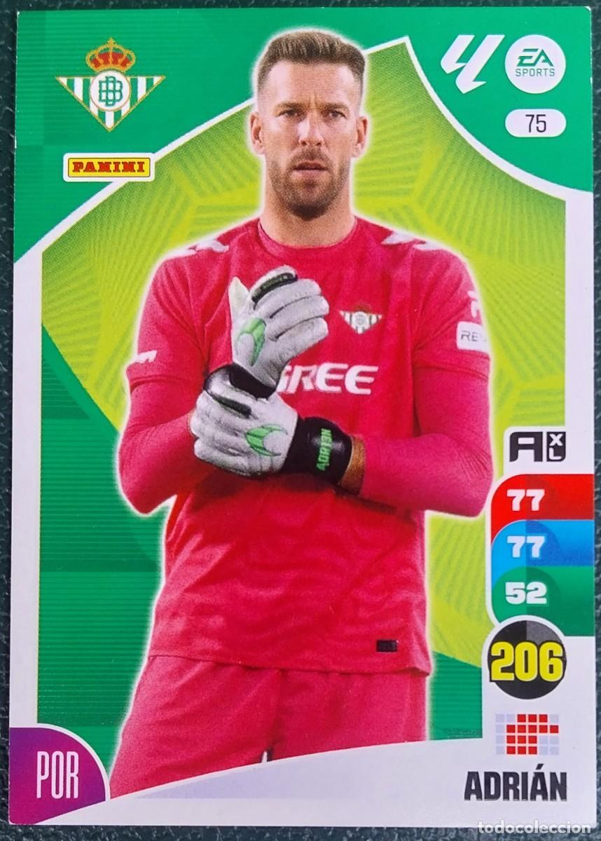 Cromos de F&uacute;tbol: 75 ADRIAN REAL BETIS FICHAS ALBUM ADRENALYN XL 2024 2025 24 25
