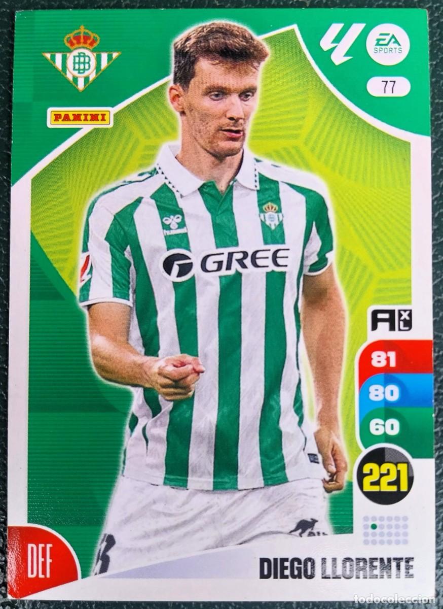 Cromos de F&uacute;tbol: 77 DIEGO LLORENTE REAL BETIS FICHAS ALBUM ADRENALYN XL 2024 2025 24 25
