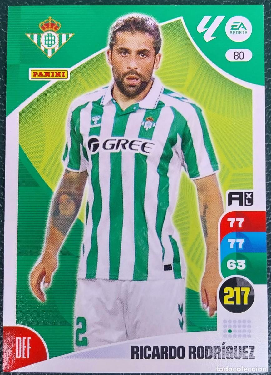 Cromos de F&uacute;tbol: 80 RICARDO RODRIGUEZ REAL BETIS FICHAS ALBUM ADRENALYN XL 2024 2025 24 25