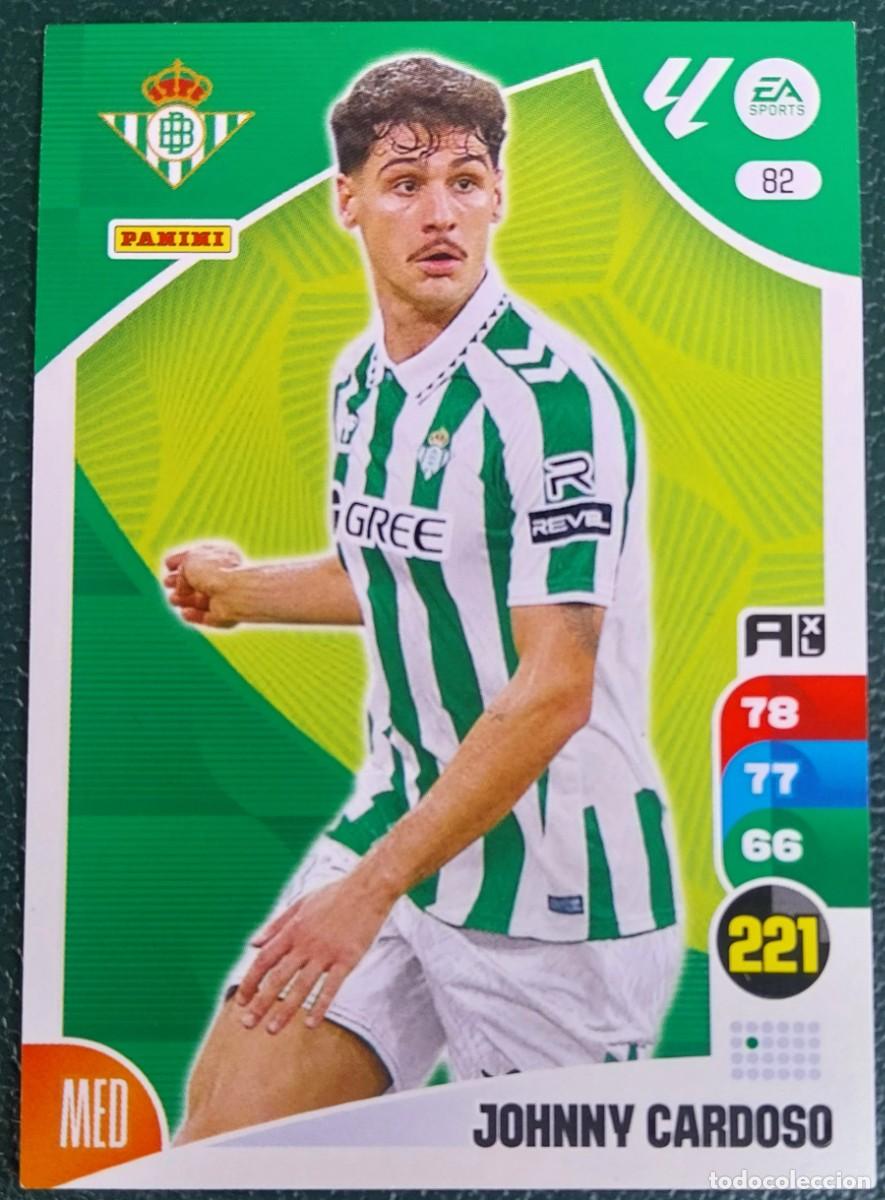 Cromos de F&uacute;tbol: 82 JOHNNY CARDOSO REAL BETIS FICHAS ALBUM ADRENALYN XL 2024 2025 24 25