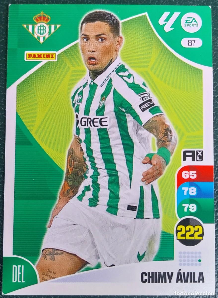 Cromos de F&uacute;tbol: 87 CHIMY AVILA REAL BETIS FICHAS ALBUM ADRENALYN XL 2024 2025 24 25