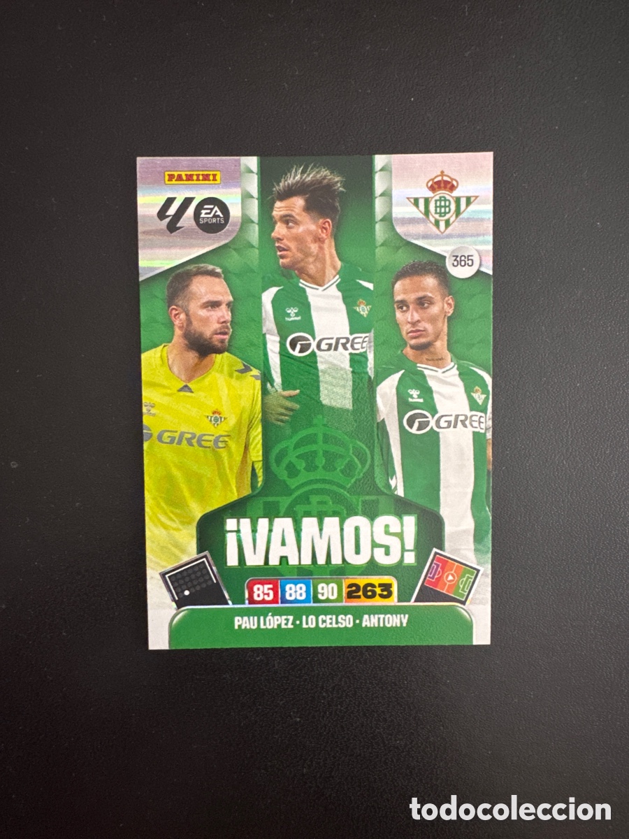 Cromos de F&uacute;tbol: VAMOS BETIS NUMERO 365 ADRENALYN 2025 2026