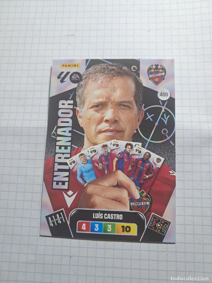 Cromos de F&uacute;tbol: CARD ADENALYN XL TEMPORADA 25/26: ENTRENADOR LEVANTE LUIS CASTRO, N&deg; 489