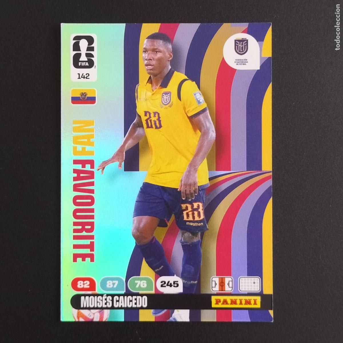 Cromos de F&uacute;tbol: 142 MOISES CAICEDO FAN FAVOURITE ECUADOR CROMOS ADRENALYN XL MUNDIAL 26 2026 FIFA WORLD CUP PANINI