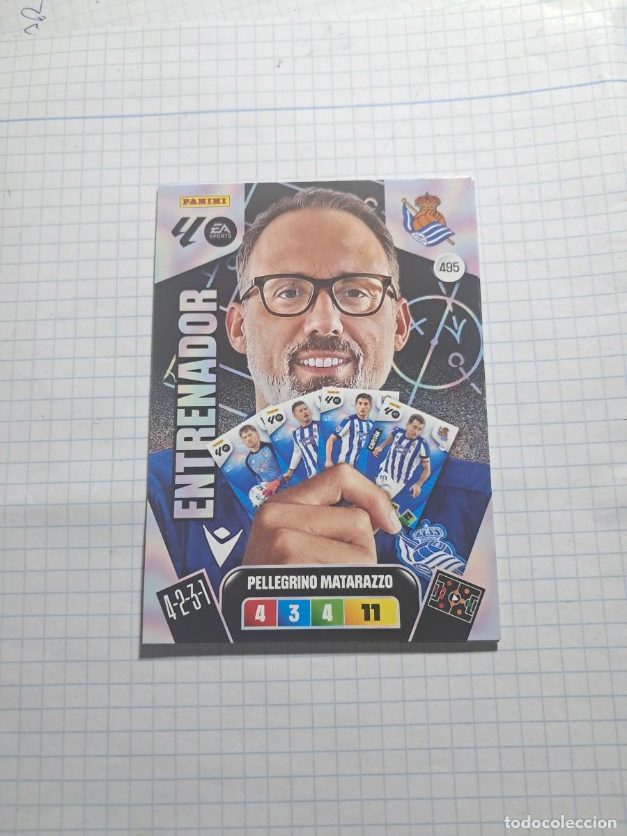 Cromos de F&uacute;tbol: CARD ADENALYN XL TEMPORADA 25/26: ENTRENADOR REAL SOCIEDAD PELEGRINO MATARAZZO, N&deg; 495