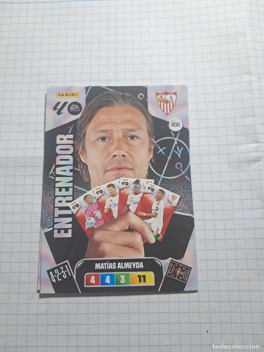Cromos de F&uacute;tbol: CARD ADENALYN XL TEMPORADA 25/26: ENTRENADOR SEVILLA MATIAS ALMEYDA, N&deg; 496