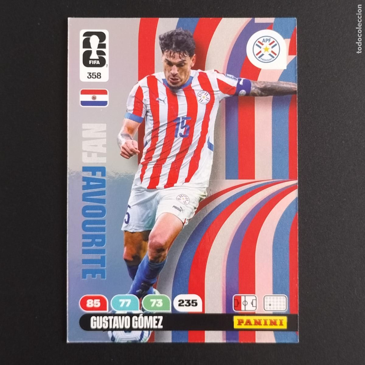 Cromos de F&uacute;tbol: 358 GUSTAVO GOMEZ FAN FAVOURITE PARAGUAY CROMOS ADRENALYN XL MUNDIAL 26 2026 FIFA WORLD CUP PANINI