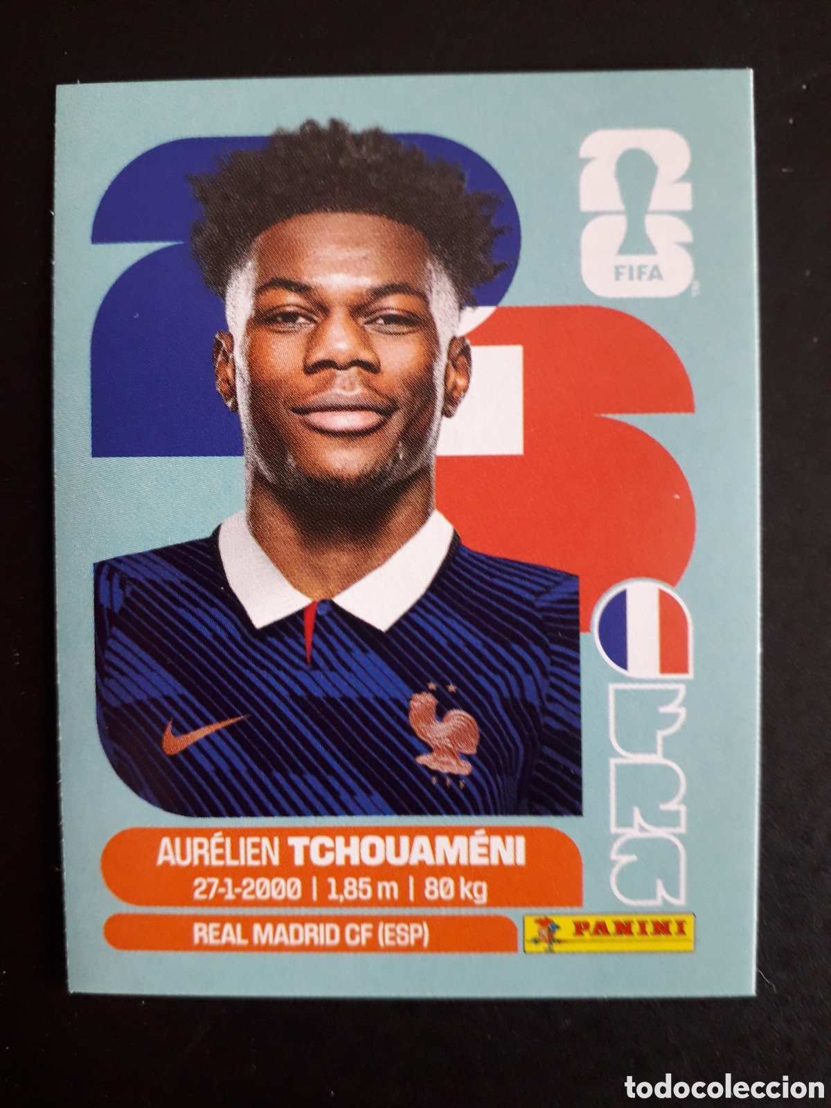 Cromos de F&uacute;tbol: TCHOUAM&Eacute;NI FRANCIA FRA 9 MUNDIAL F&Uacute;TBOL 2026 FIFA WORLD CUP PANINI SIN PEGAR PEDIDO M&Iacute;NIMO 3&euro;