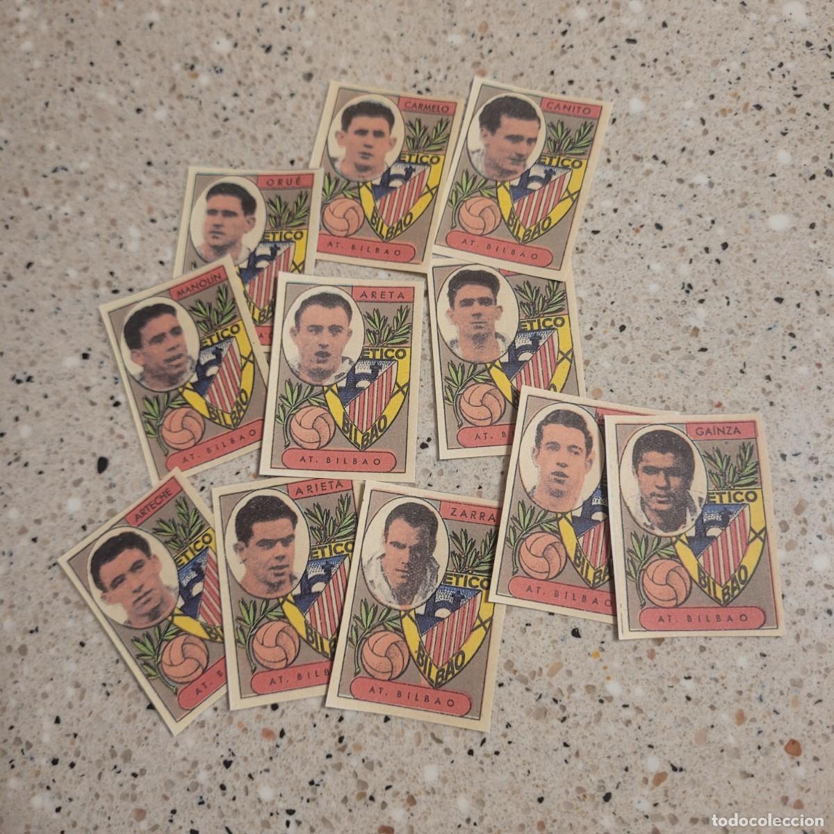 Cromos de F&uacute;tbol: CROMOS EQUIPO COMPLETO AT.BILBAO EDITORIAL DESCONOCIDA LIGA 5556 CON ERROR