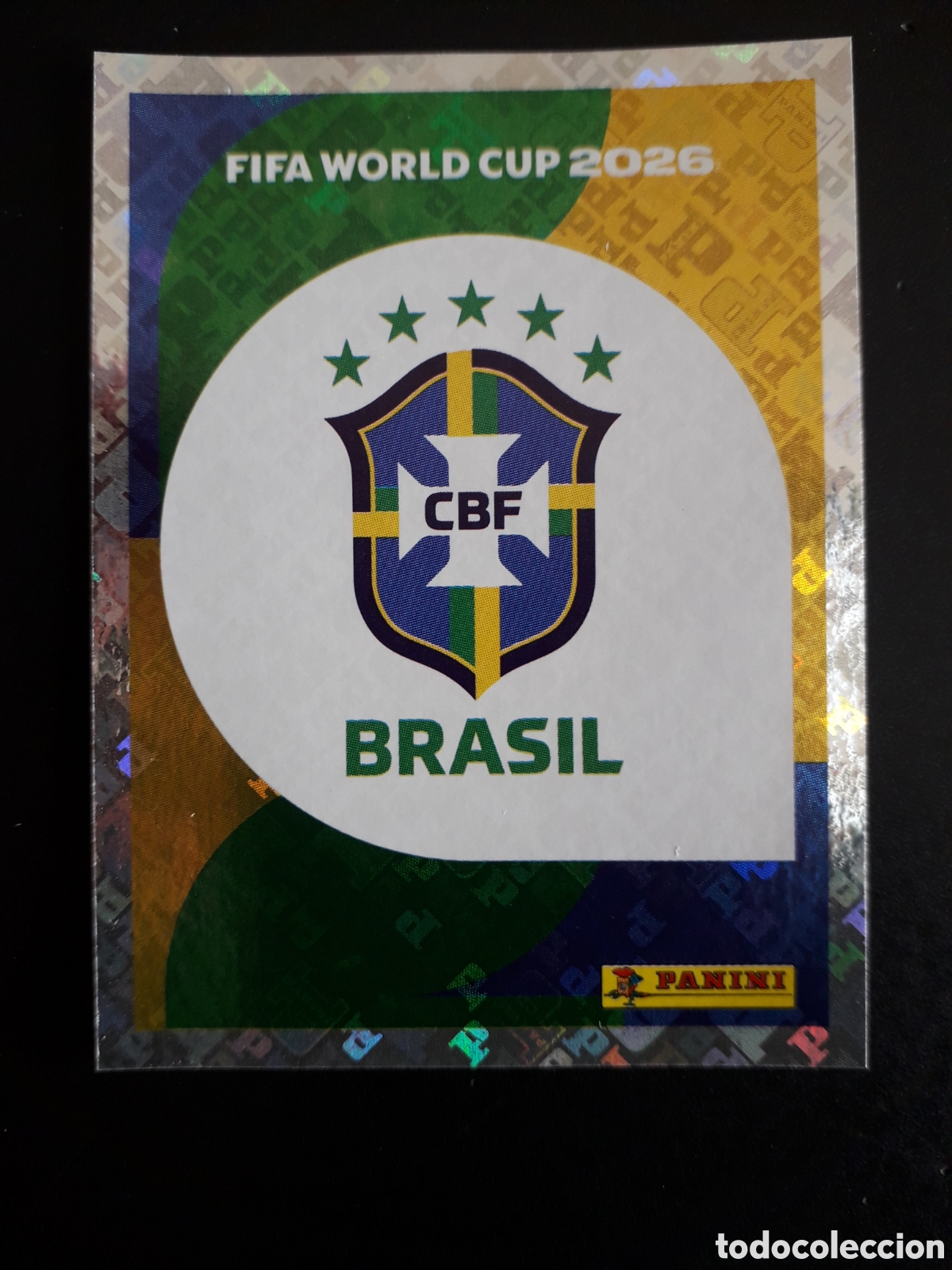 Cromos de F&uacute;tbol: ESCUDO BRASIL BRA 1 MUNDIAL F&Uacute;TBOL 2026 FIFA WORLD CUP PANINI SIN PEGAR PEDIDO M&Iacute;NIMO 3&euro;