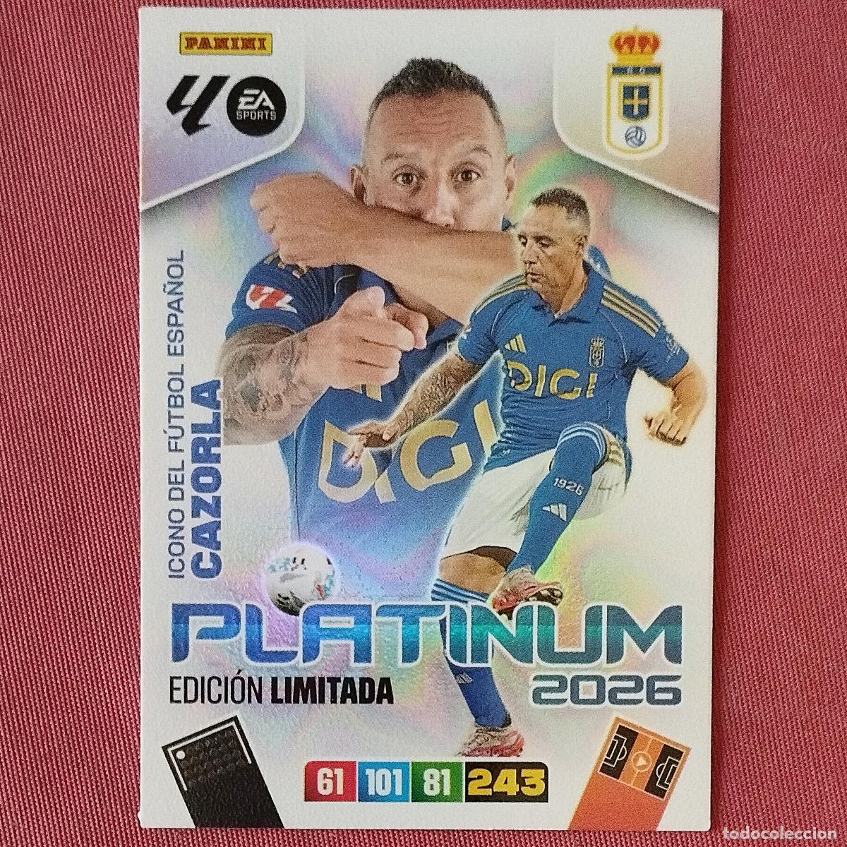 Cromos de F&uacute;tbol: CAZORLA - OVIEDO - EDICION LIMITADA - PLATINUM - LIGA ADRENALYN XL 2025 2026 - 25 26