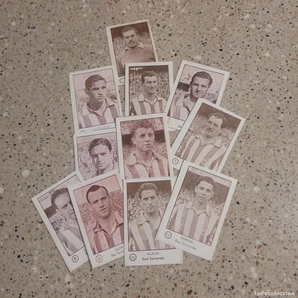 Cromos de F&uacute;tbol: EQUIPO COMPLETO DEL REAL SANTANDER, ARGA 1953