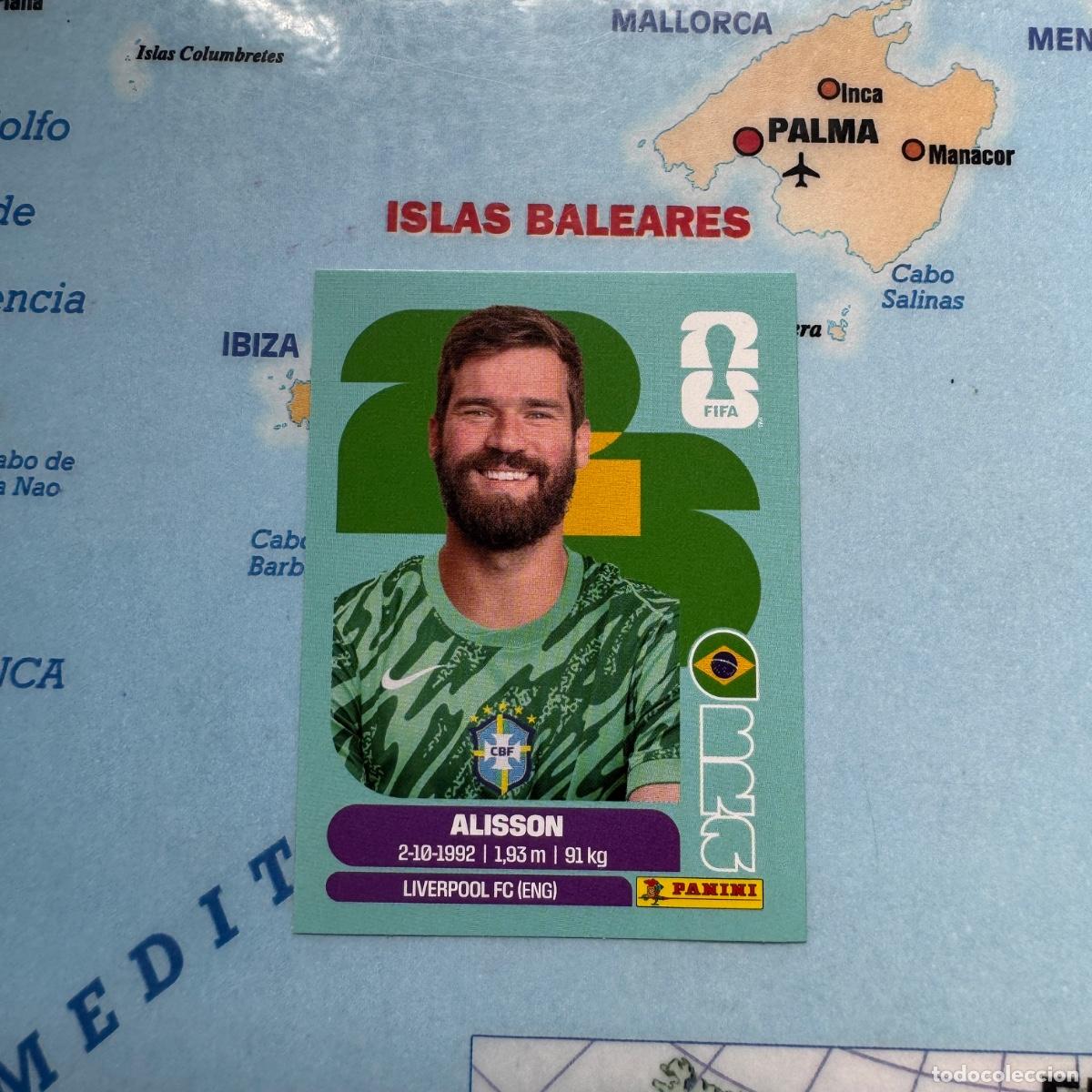 Cromos de F&uacute;tbol: Alisson numero 2 de Brasil cromo panini Mundial Fifa World Cup 2026