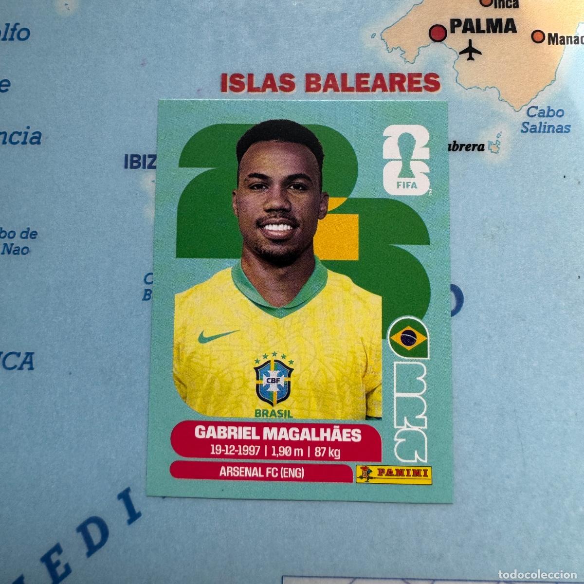Cromos de F&uacute;tbol: Magalhaes n&uacute;mero 6 de Brasil cromo panini Mundial Fifa World Cup 2026