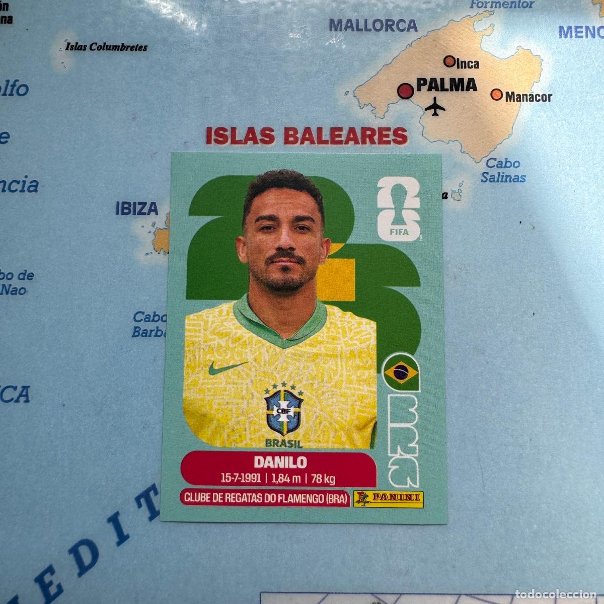 Cromos de F&uacute;tbol: Danilo n&uacute;mero 7 de Brasil cromo panini Mundial Fifa World Cup 2026