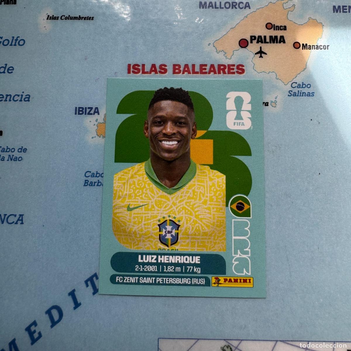 Football Stickers: Luiz Henrique n&uacute;mero 12 de Brasil cromo panini Mundial Fifa World Cup 2026