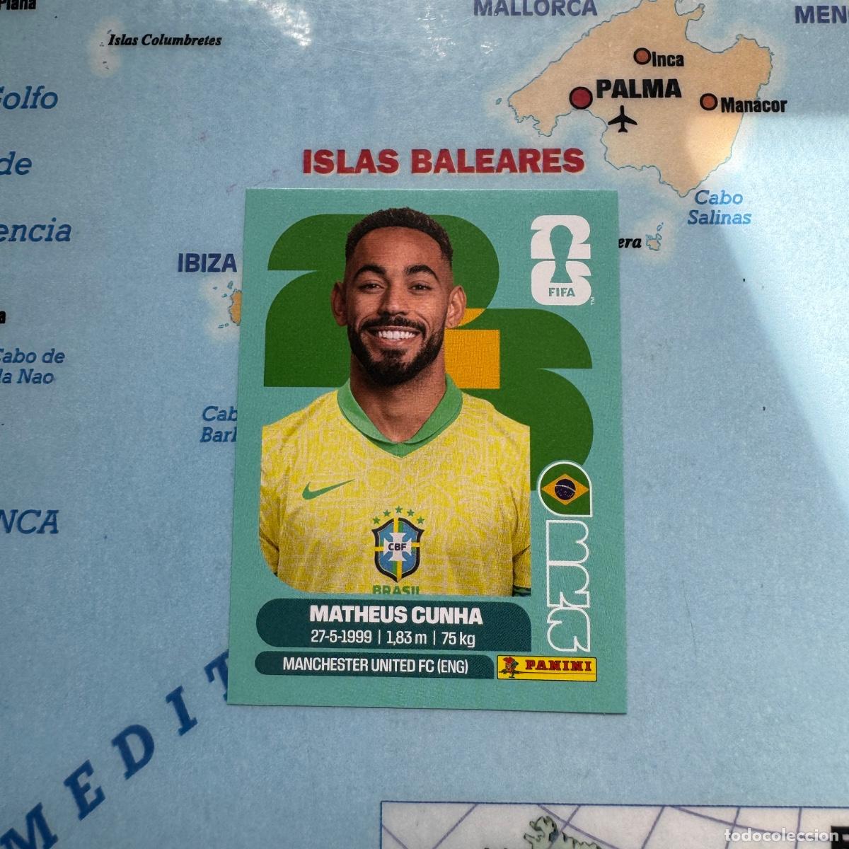 Football Stickers: Cunha n&uacute;mero 17 de Brasil cromo panini Mundial Fifa World Cup 2026