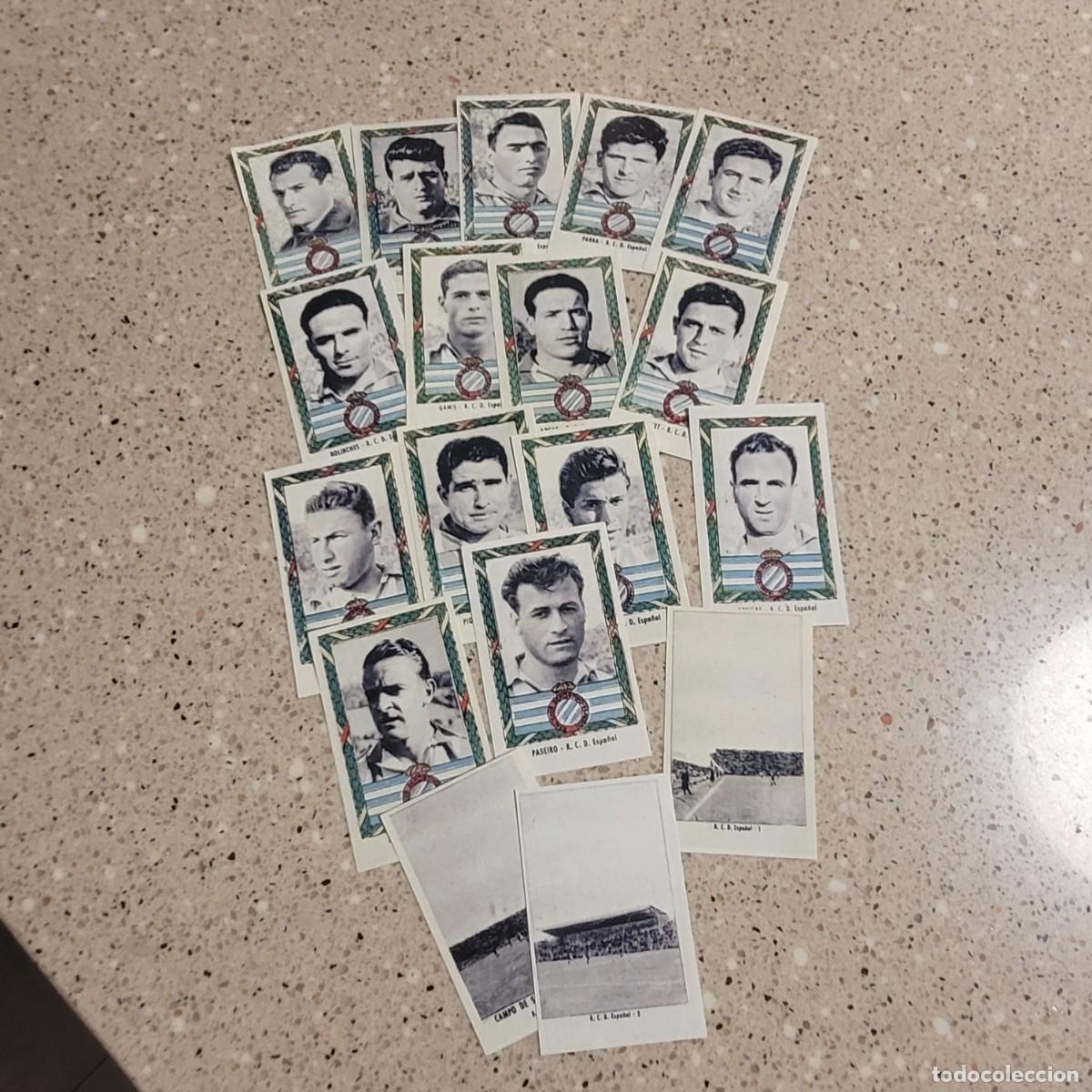 Cromos de F&uacute;tbol: EQUIPO COMPLETO DEL ESPA&Ntilde;OL DE RUIZ ROMERO TEMPORADA 1953