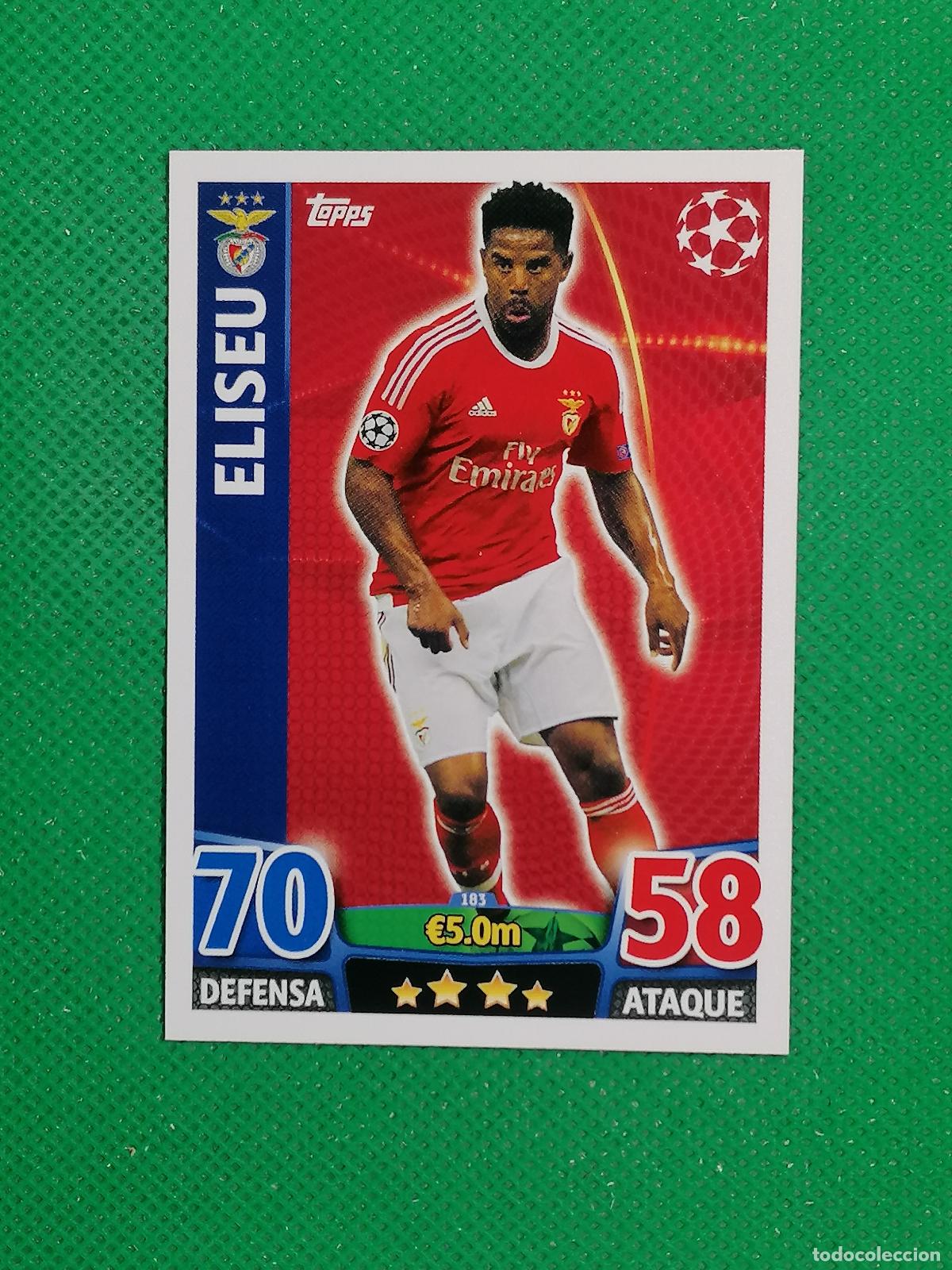 Fu&szlig;ball-Sticker: 183 ELISEU BENFICA ⚽ TOPPS MATCH ATTAX CHAMPIONS 2015 2016 15 16 ⚽