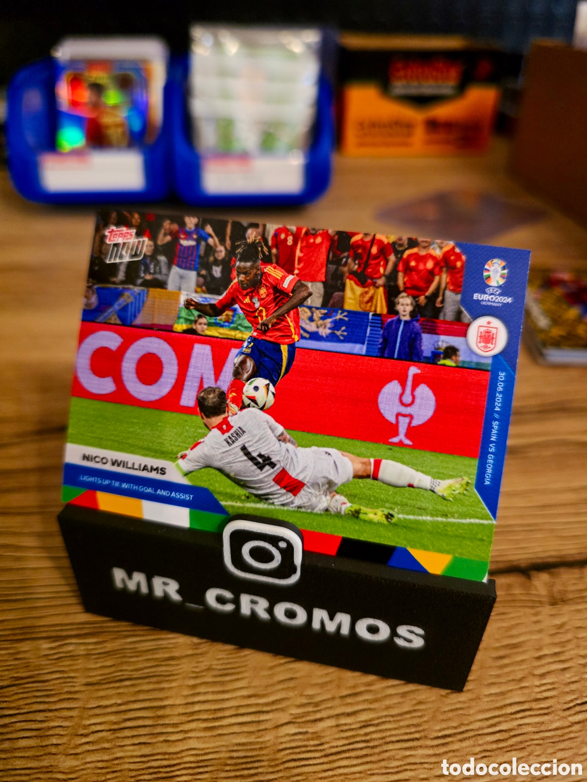 Cromos de F&uacute;tbol: Nico Williams - Lights up tie with goal and assist - EURO 2024 TOPPS NOW&reg; #37