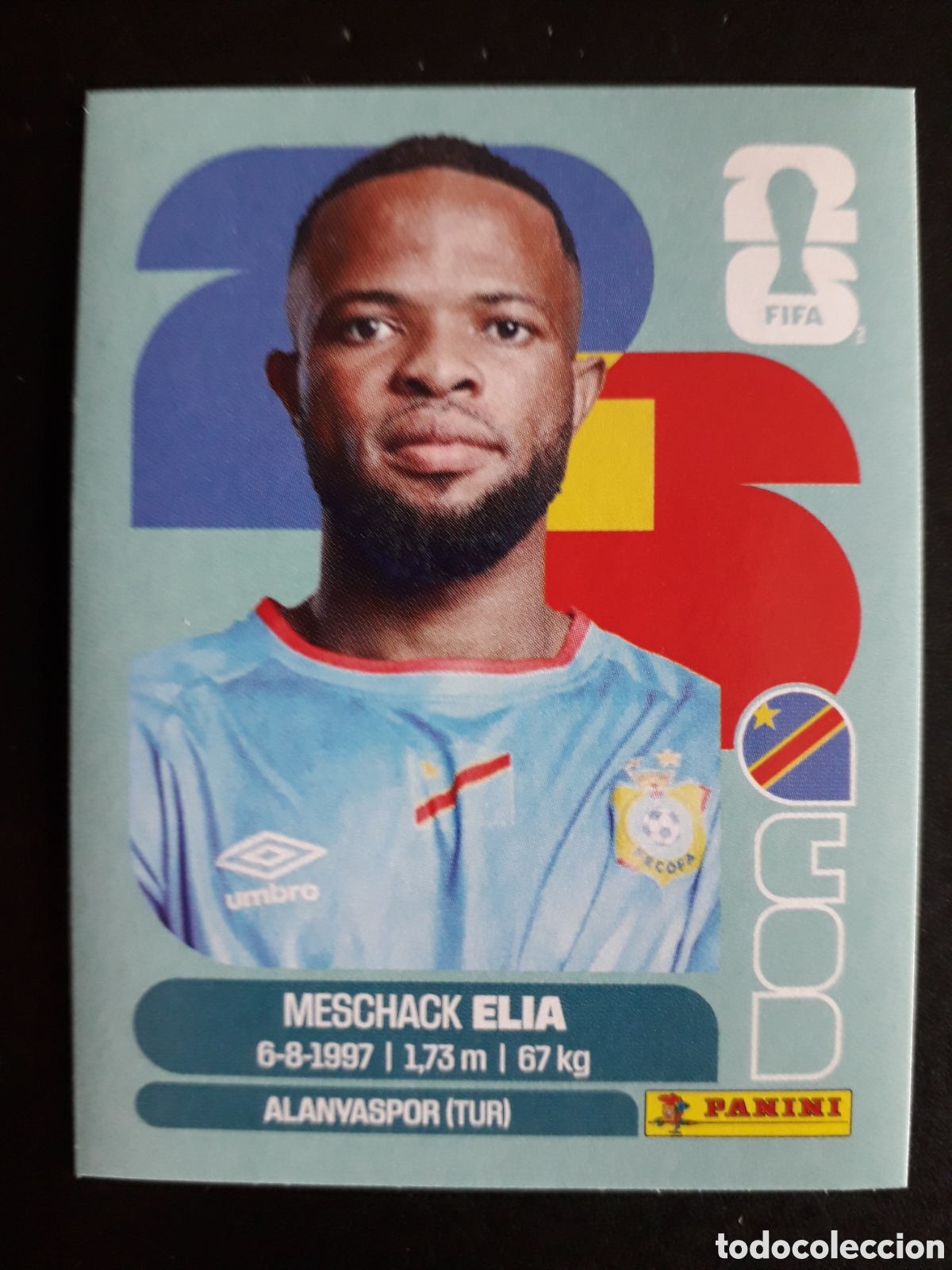 Cromos de F&uacute;tbol: ELIA CONGO COD 15 MUNDIAL F&Uacute;TBOL 2026 FIFA WORLD CUP PANINI SIN PEGAR PEDIDO M&Iacute;NIMO 3&euro;