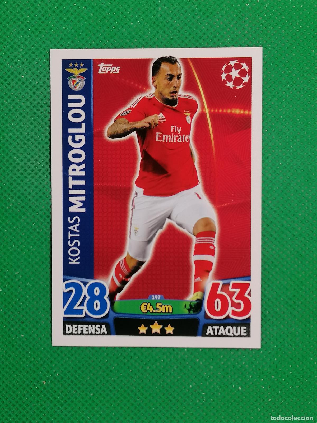 Cromos de F&uacute;tbol: 197 KOSTAS MITROGLOU BENFICA ⚽ TOPPS MATCH ATTAX CHAMPIONS 2015 2016 15 16 ⚽