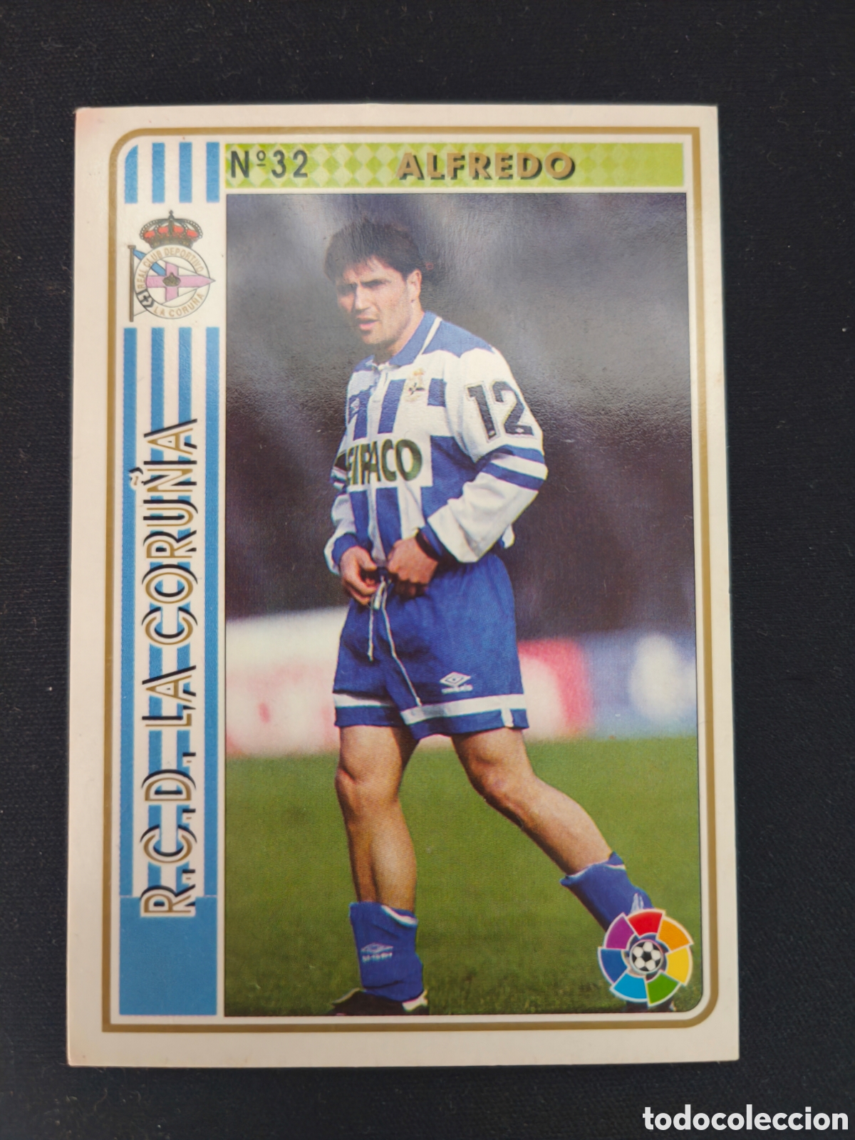 Cromos de F&uacute;tbol: 32 Alfredo Deportivo Coru&ntilde;a LAS FICHAS DE LA LIGA MUNDICROMO 1994 1995 94 95