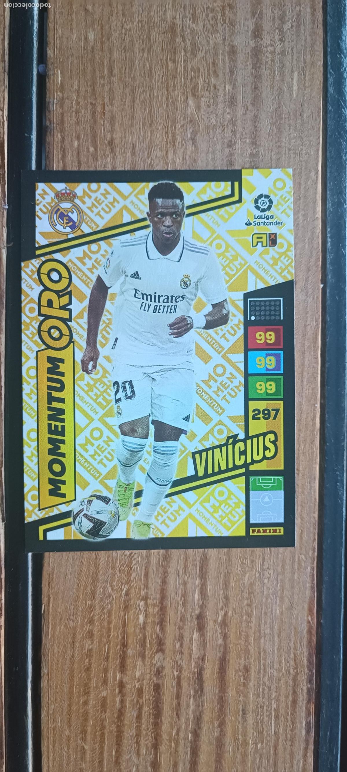 Cromos de F&uacute;tbol: VINICIUS MOMENTUM ORO ADRENALYN 22 23 2022 2023