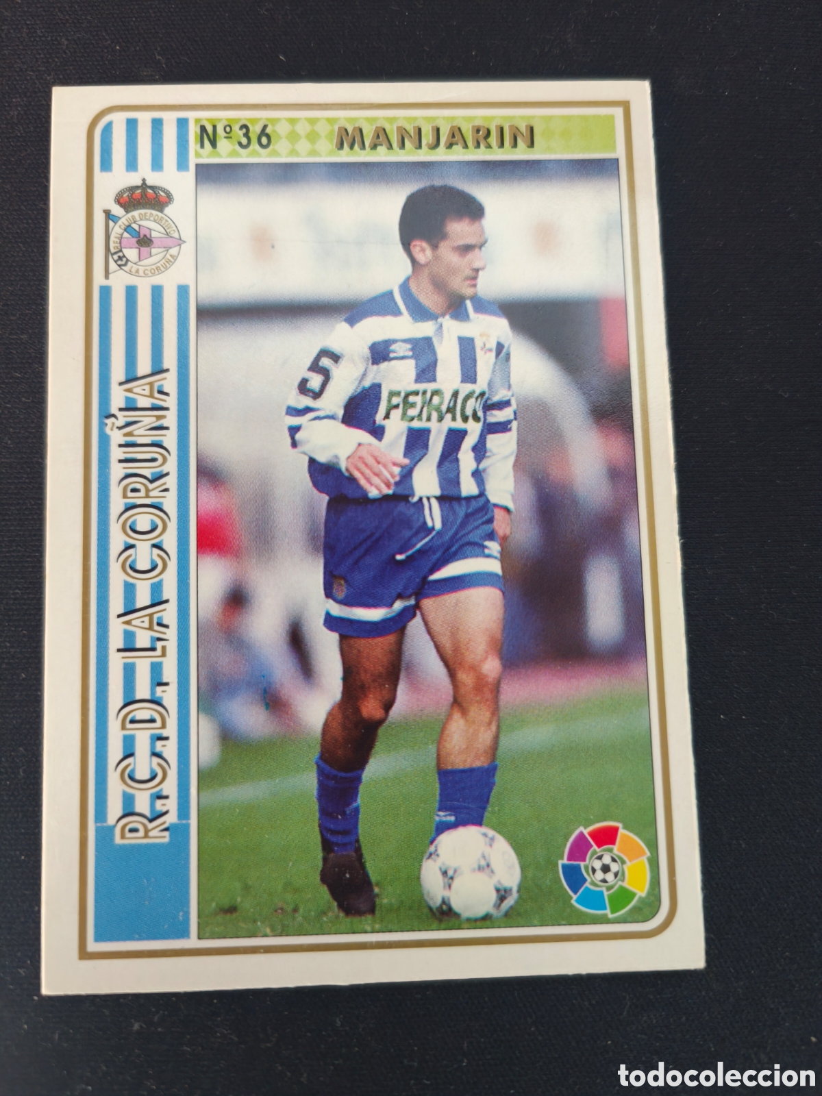 Cromos de F&uacute;tbol: 36 Manjarin Deportivo Coru&ntilde;a LAS FICHAS DE LA LIGA MUNDICROMO 1994 1995 94 95