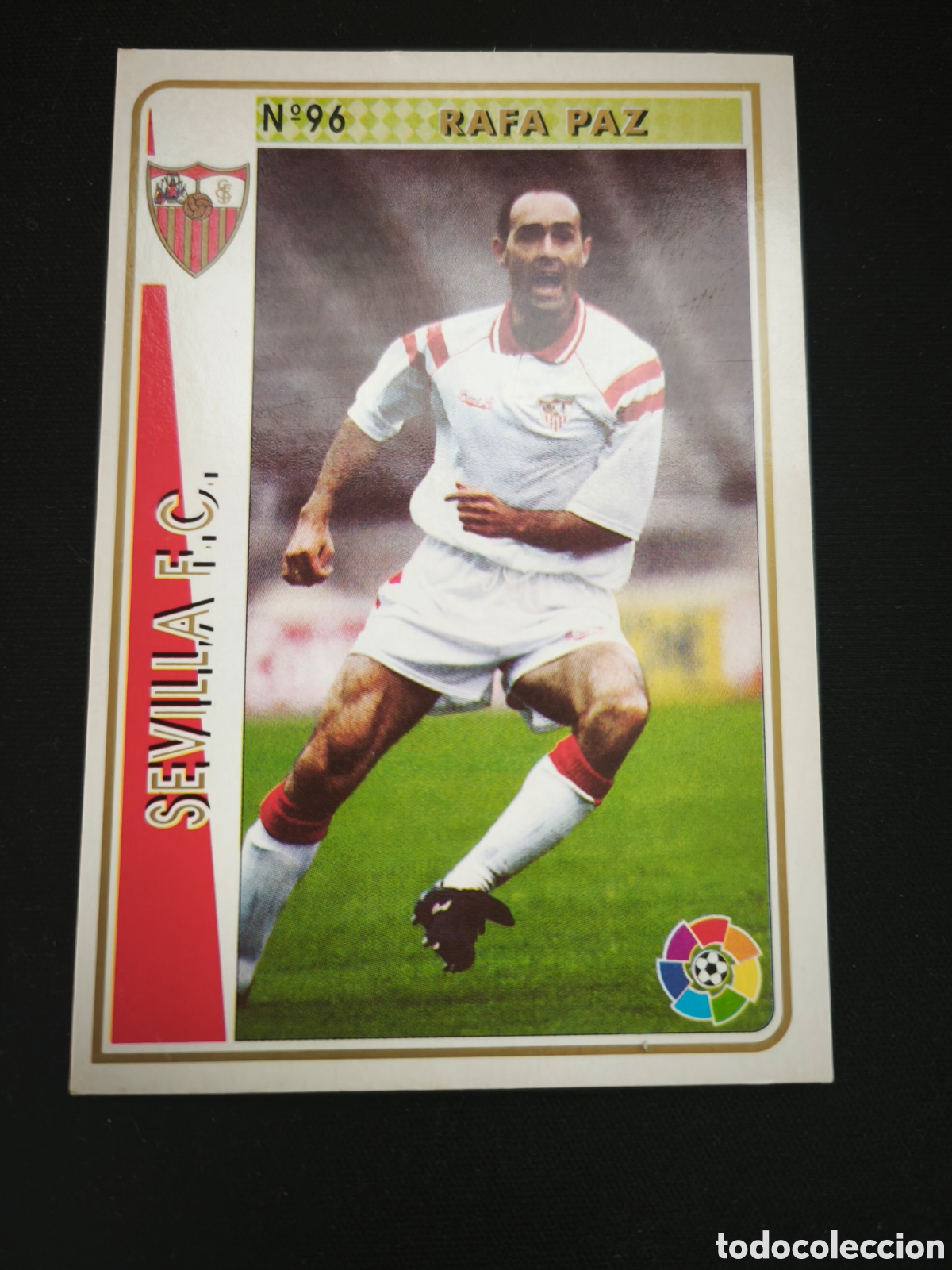 Cromos de F&uacute;tbol: 96 Rafa Paz Sevilla LAS FICHAS DE LA LIGA MUNDICROMO 1994 1995 94 95