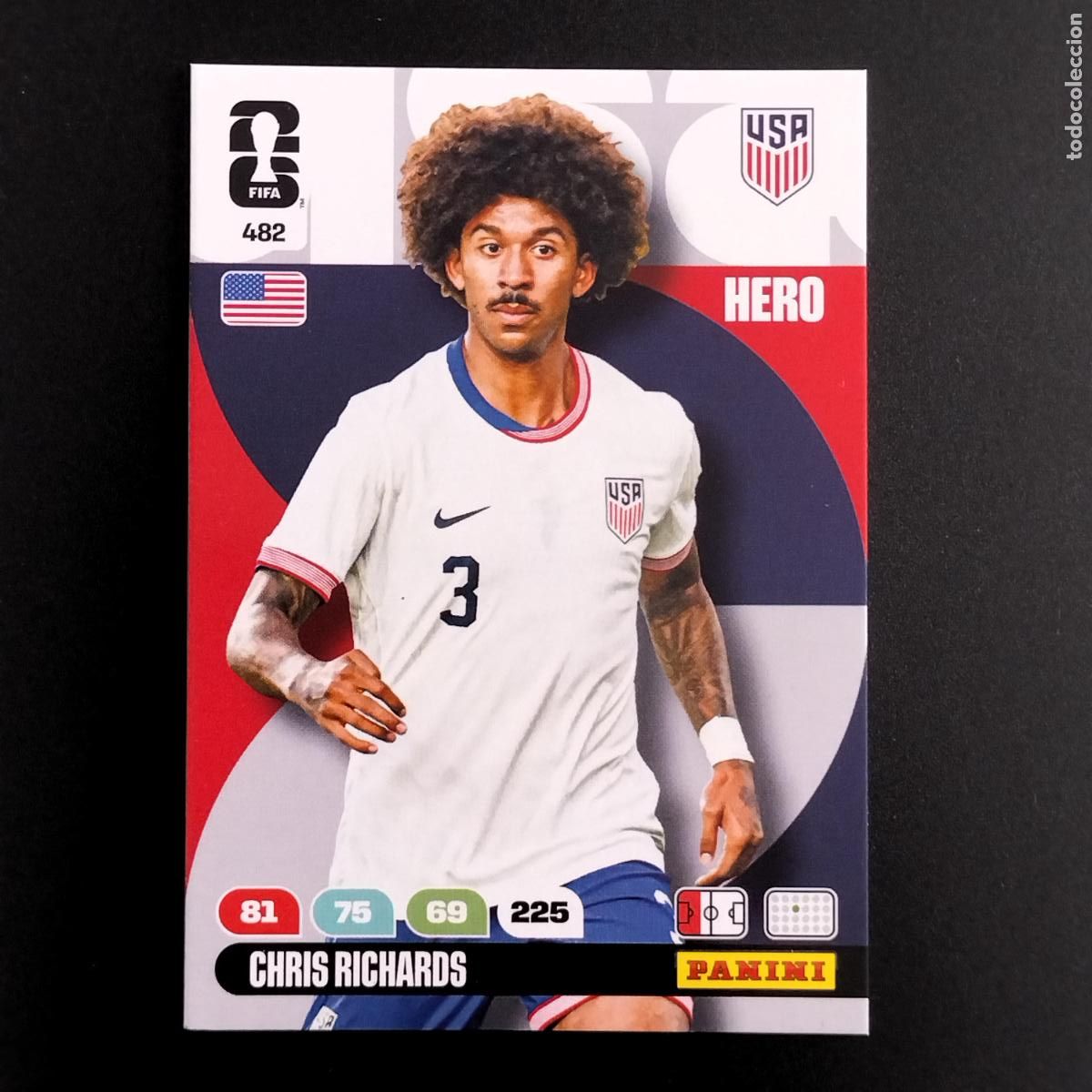 Cromos de F&uacute;tbol: 482 CHRIS RICHARDS USA CROMOS ADRENALYN XL MUNDIAL 26 2026 FIFA WORLD CUP PANINI