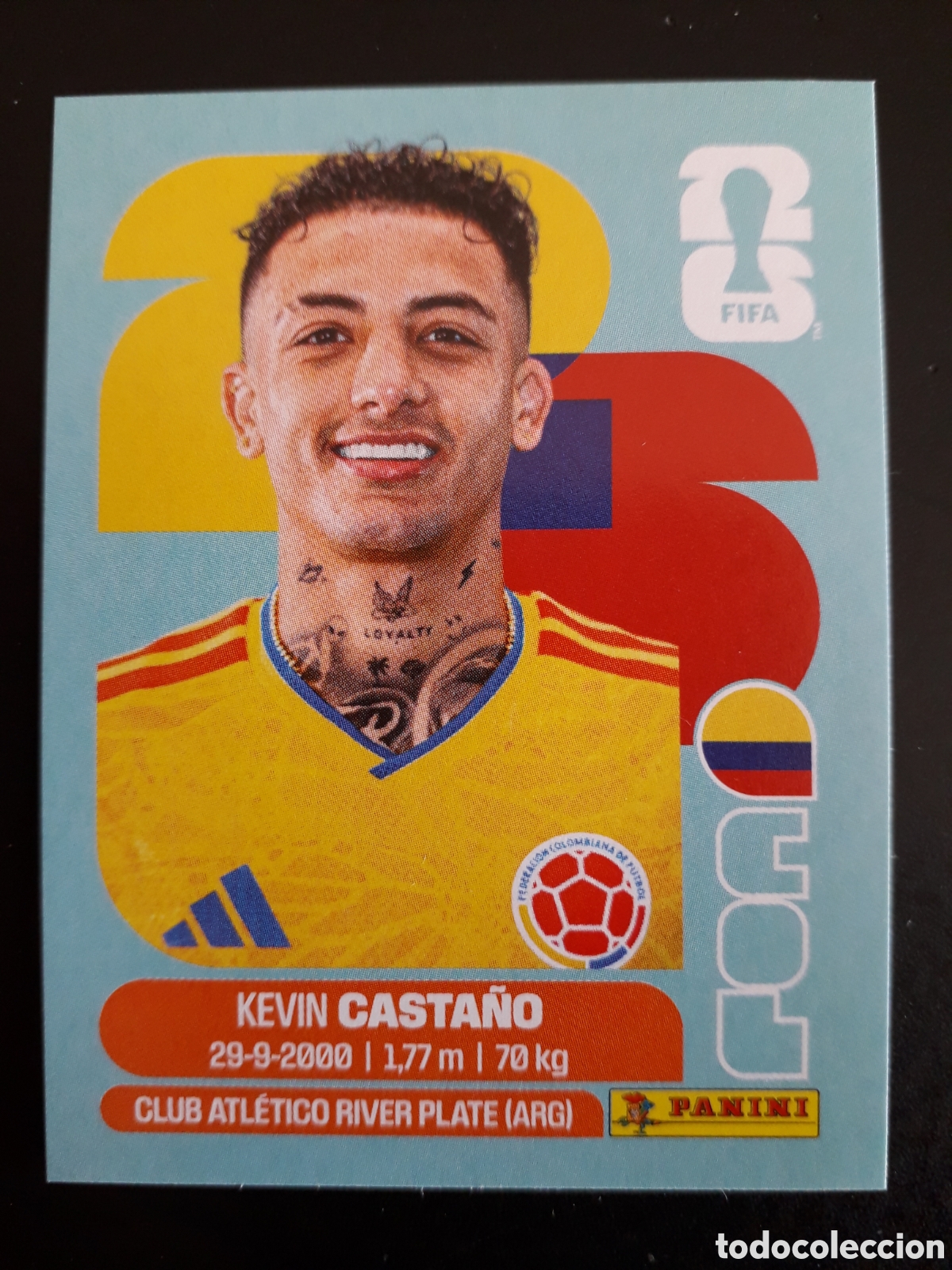 Cromos de F&uacute;tbol: CASTA&Ntilde;O COLOMBIA COL 11 MUNDIAL F&Uacute;TBOL 2026 FIFA WORLD CUP PANINI SIN PEGAR PEDIDO M&Iacute;NIMO 3&euro;