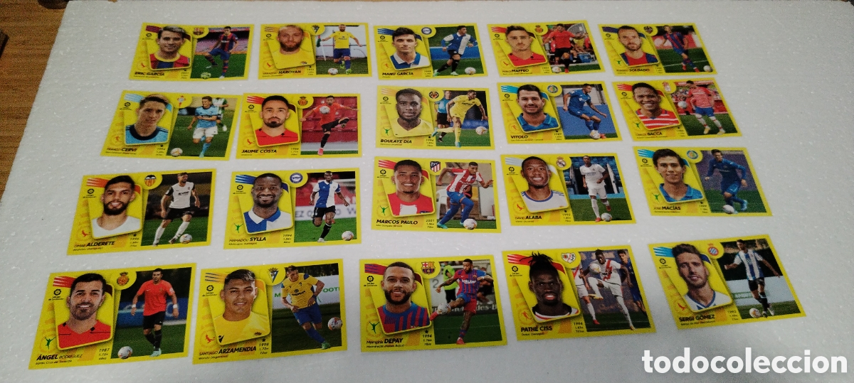 Cromos de F&uacute;tbol: Lote de 42 cromos fichajes ediciones este 2021-22