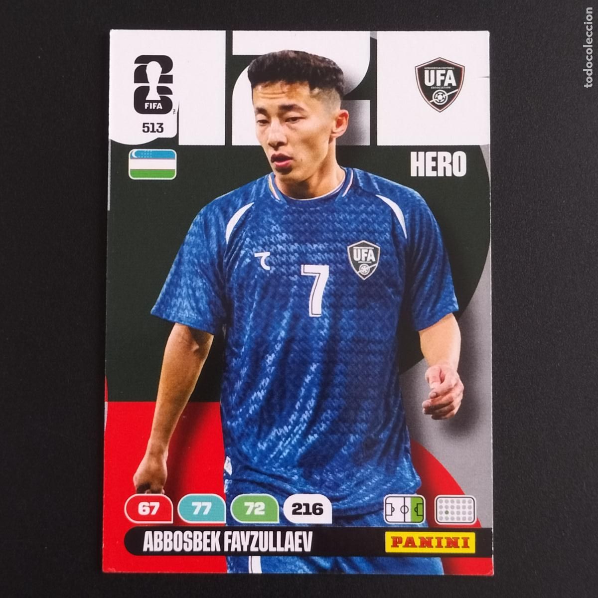 Cromos de F&uacute;tbol: 513 ABBOSBEK FAYZULLAEV UZBEKISTAN CROMOS ADRENALYN XL MUNDIAL 26 2026 FIFA WORLD CUP PANINI